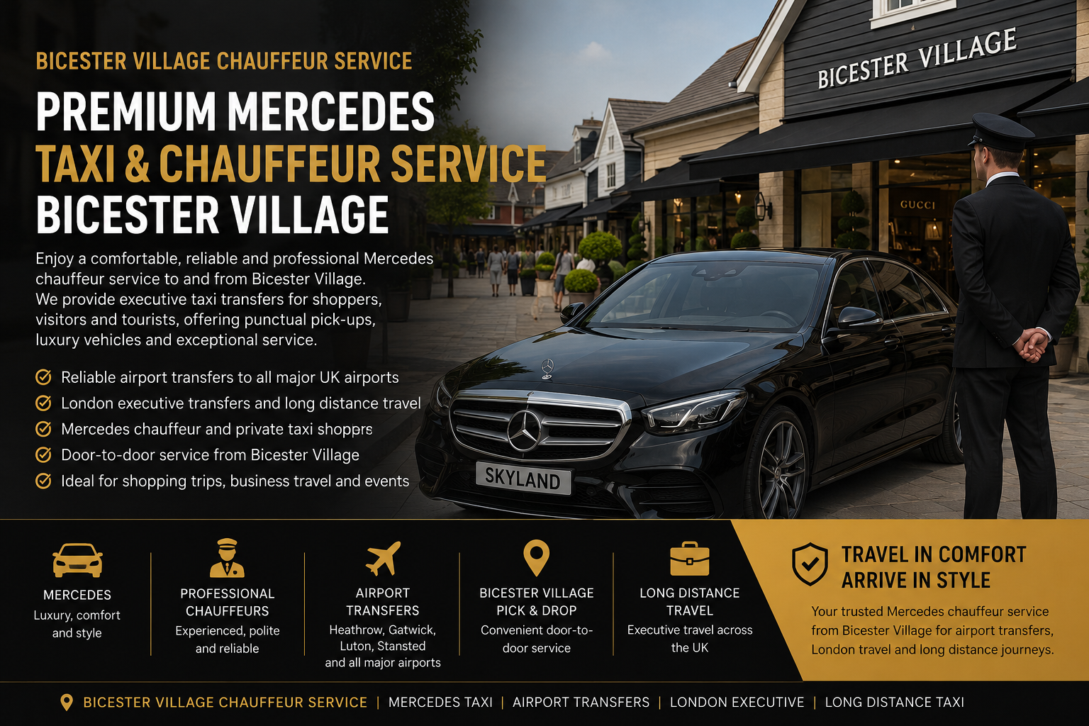 Skyline Bicester Village taxi service
